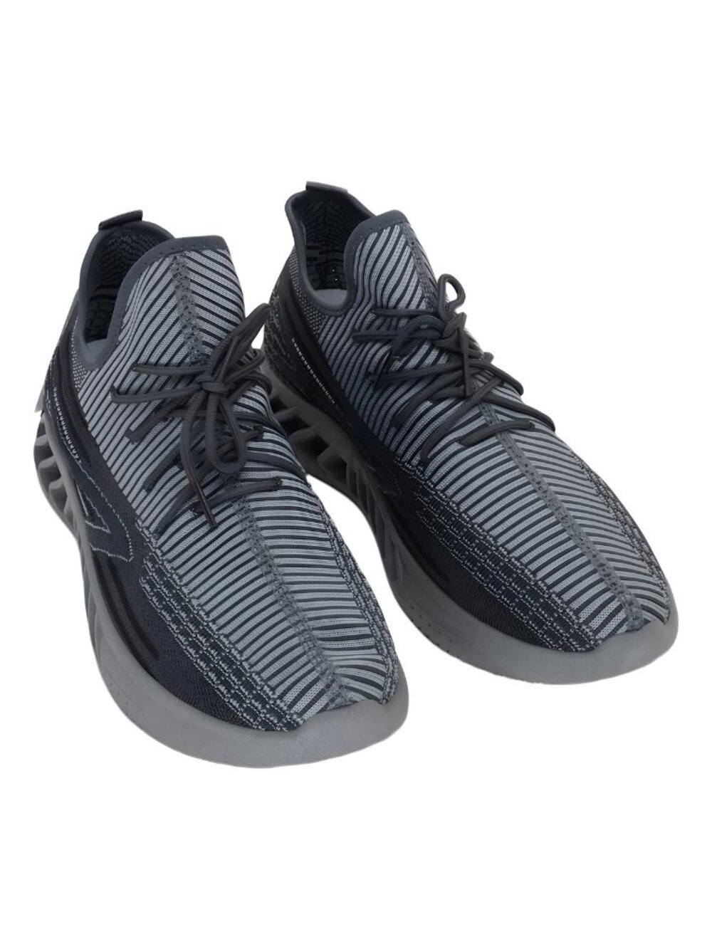 Akademiks Men's Fit 2.0 Knit Jogger Sneakers Grey Size 11M